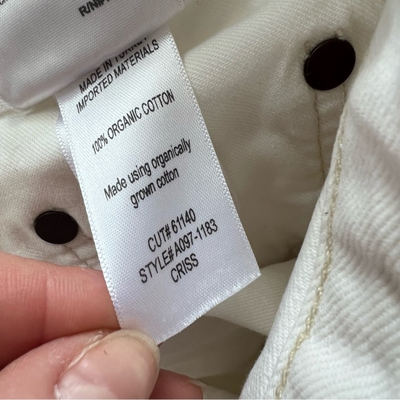 AGOLDE Criss Cross Straight Leg Jeans White 23 - Picture 5 of 7